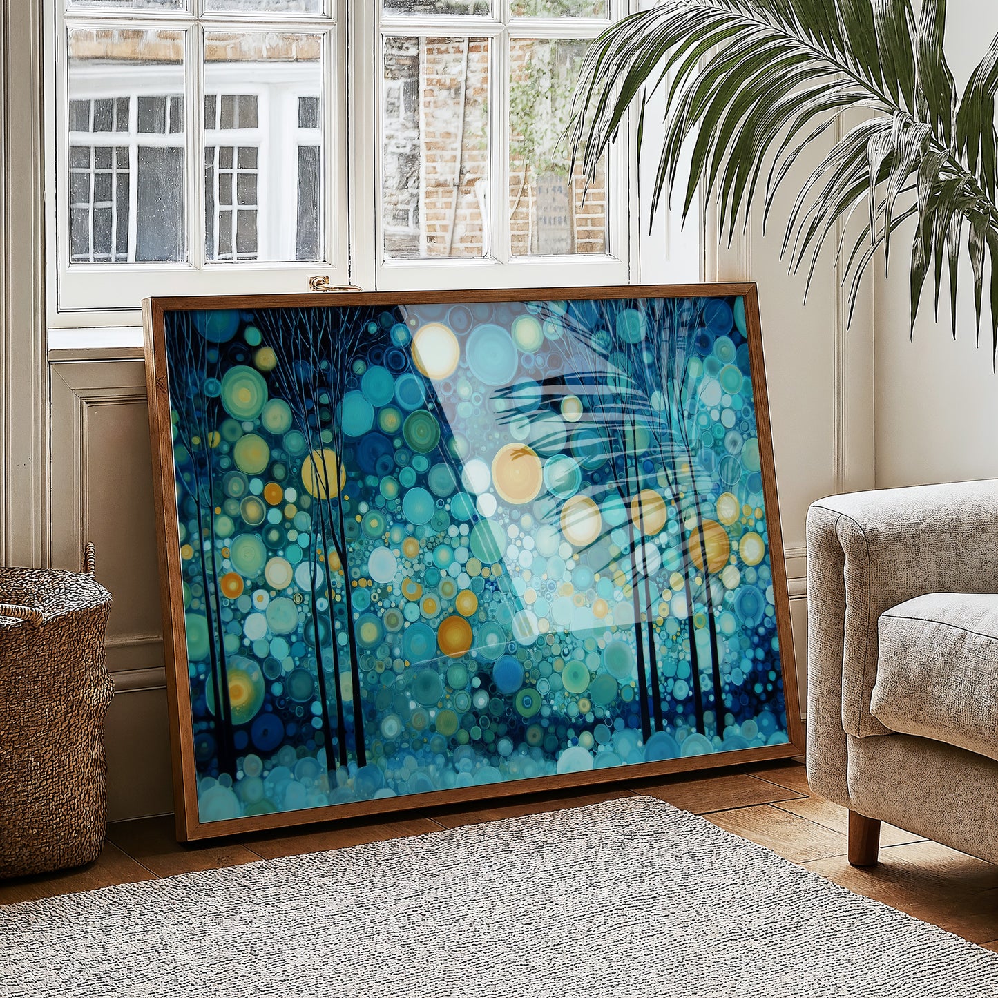 Fireflies Dance Through Midnight Forest