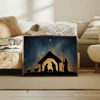 Starlit Manger Under Bethlehem Sky
