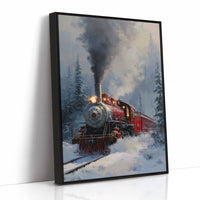 Steam Engine's Winter Night Journey