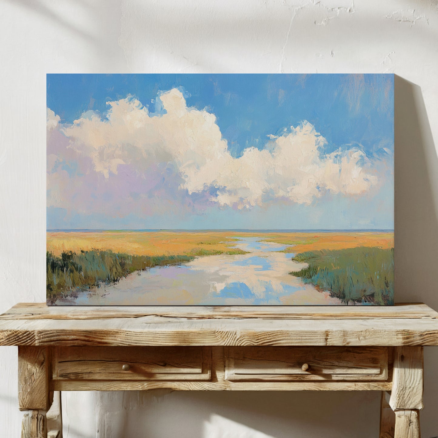 Summer Clouds Crown The Marsh