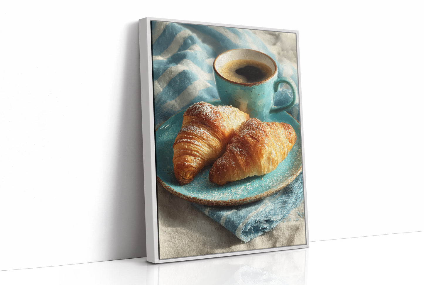 Croissants and Blue Linen