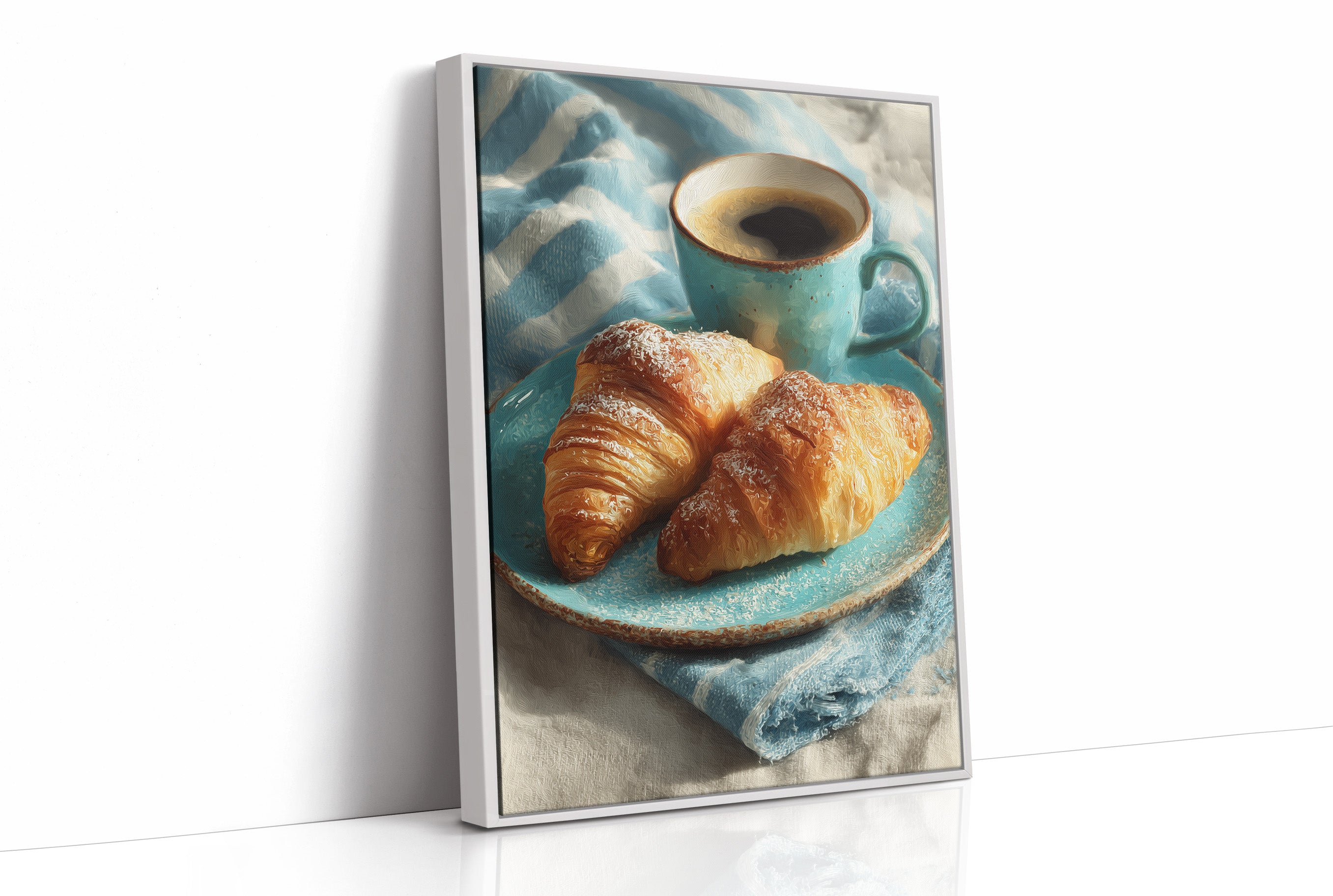 Croissants and Blue Linen
