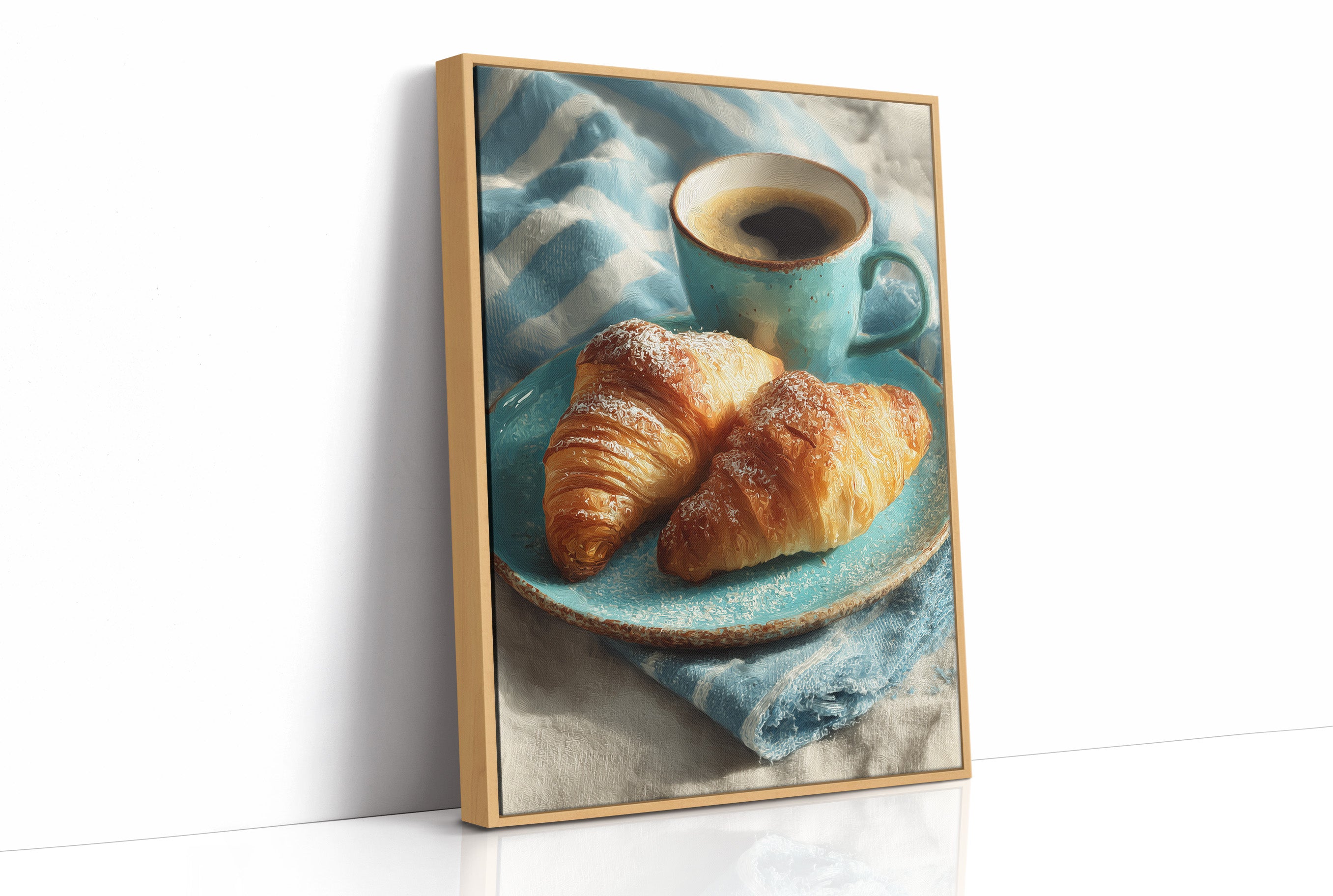 Croissants and Blue Linen