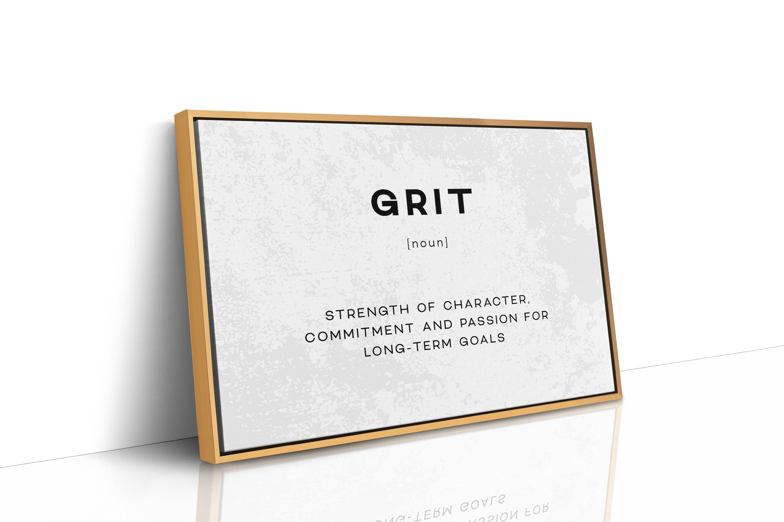 Grit Definition Canvas Art | Bold Motivational Typography Print for Home Office, Gym or Entrepreneur Décor