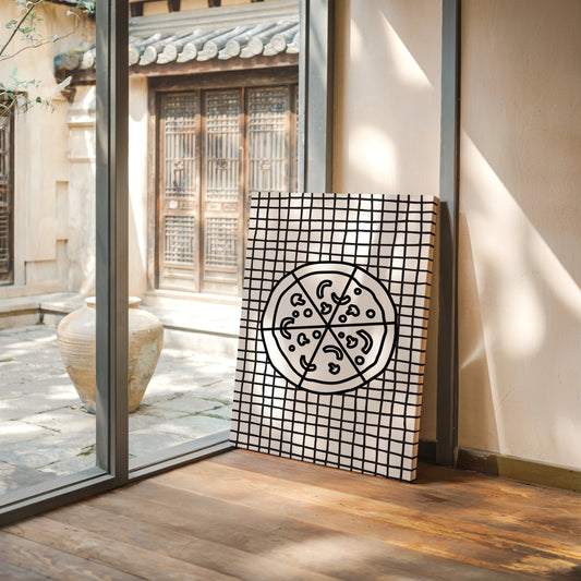 Pizza Stories On Checkered Cloth