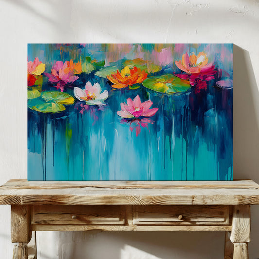 Lotus Flowers Paint Summer's Symphony