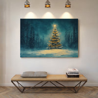 Winter's Light Dances Through Pines