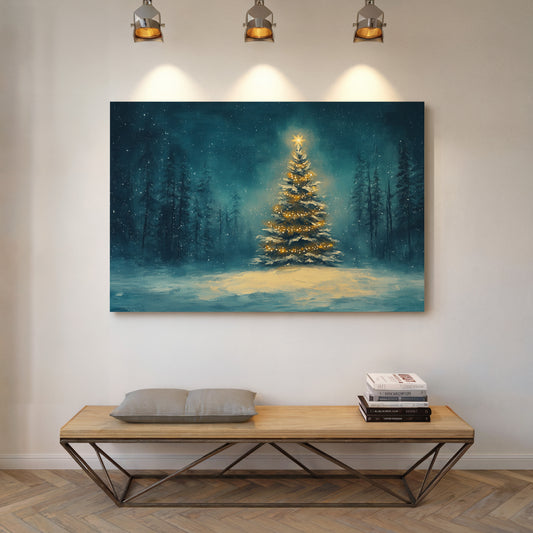 Winter's Light Dances Through Pines