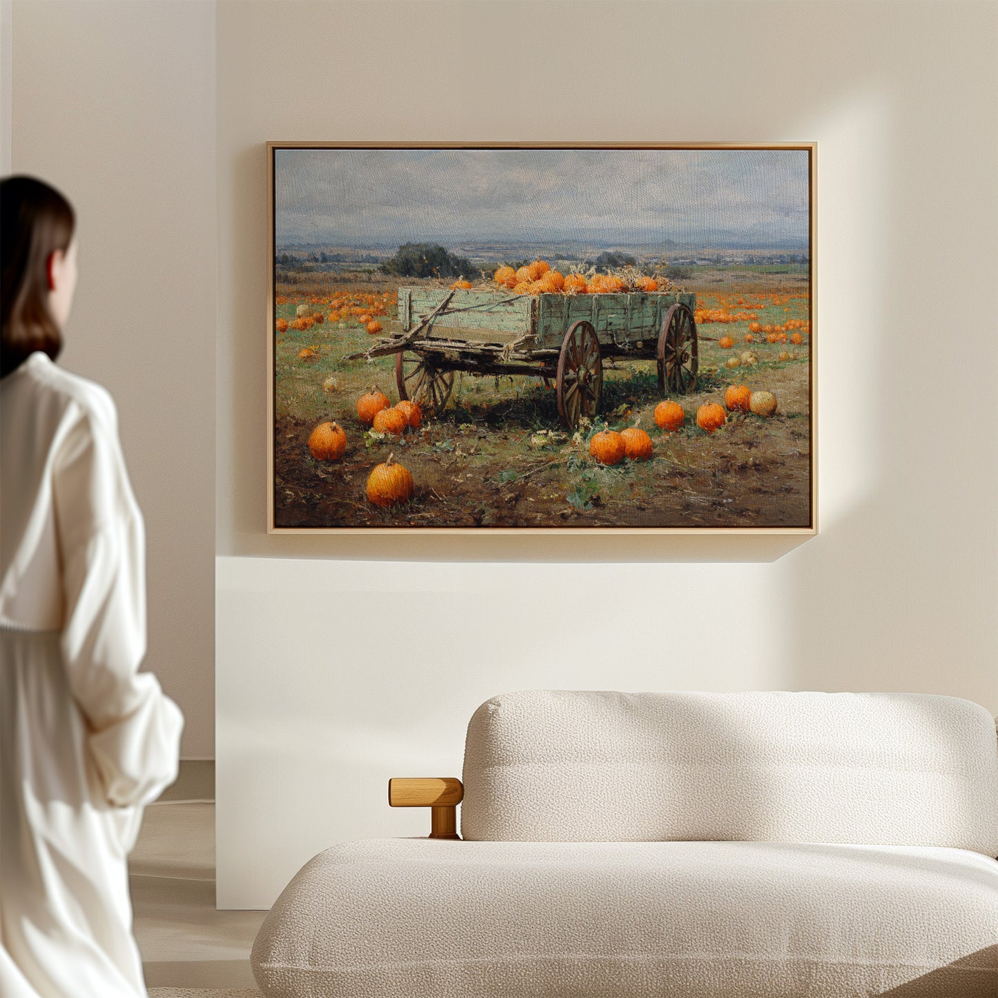 Harvest Wagon Rests In October Light