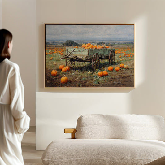 Harvest Wagon Rests In October Light