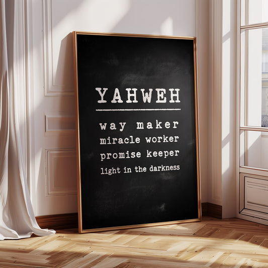 Yahweh Chalkboard Declaration
