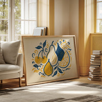 Mediterranean Kitchen Dances In Blue