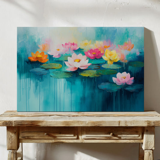 Lotus Dreams Float On Turquoise Waters