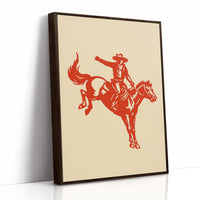 Retro Rodeo Cowboy Print