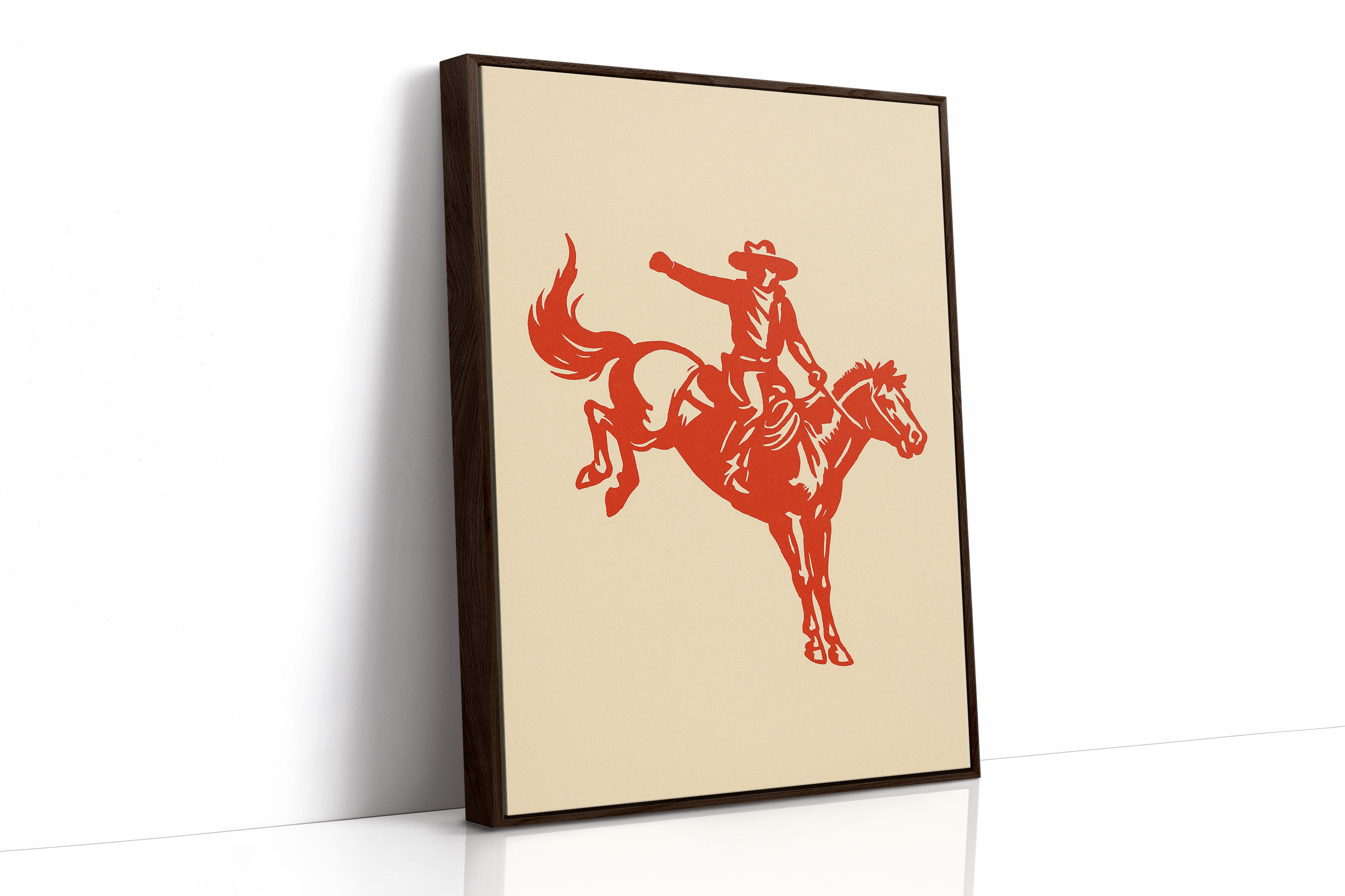 Retro Rodeo Cowboy Print