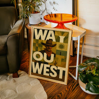 Way Out West Cowboy Poster