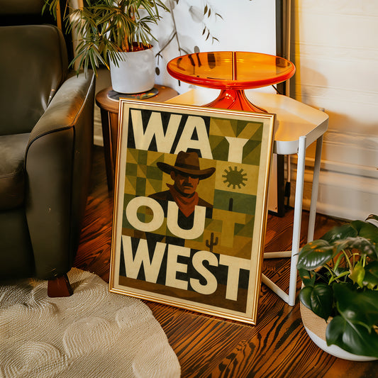 Way Out West Cowboy Poster
