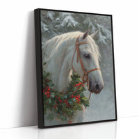 Winter's Grace Adorns Noble Steed