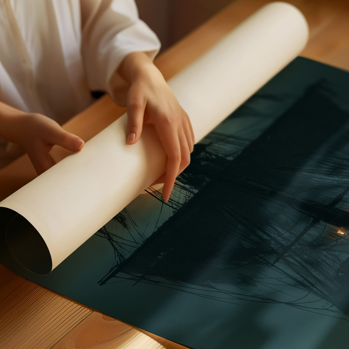 Ghost Ship Arriving Fashionably Late, rolled matte poster print