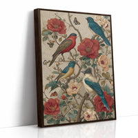 Songbirds Among Coral Blooms