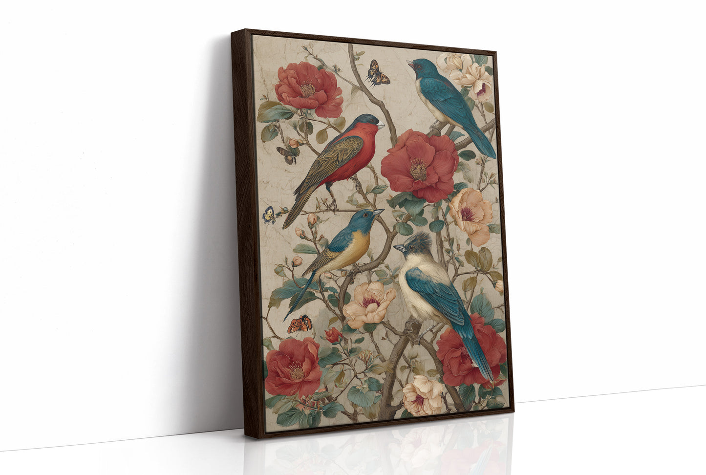 Songbirds Among Coral Blooms