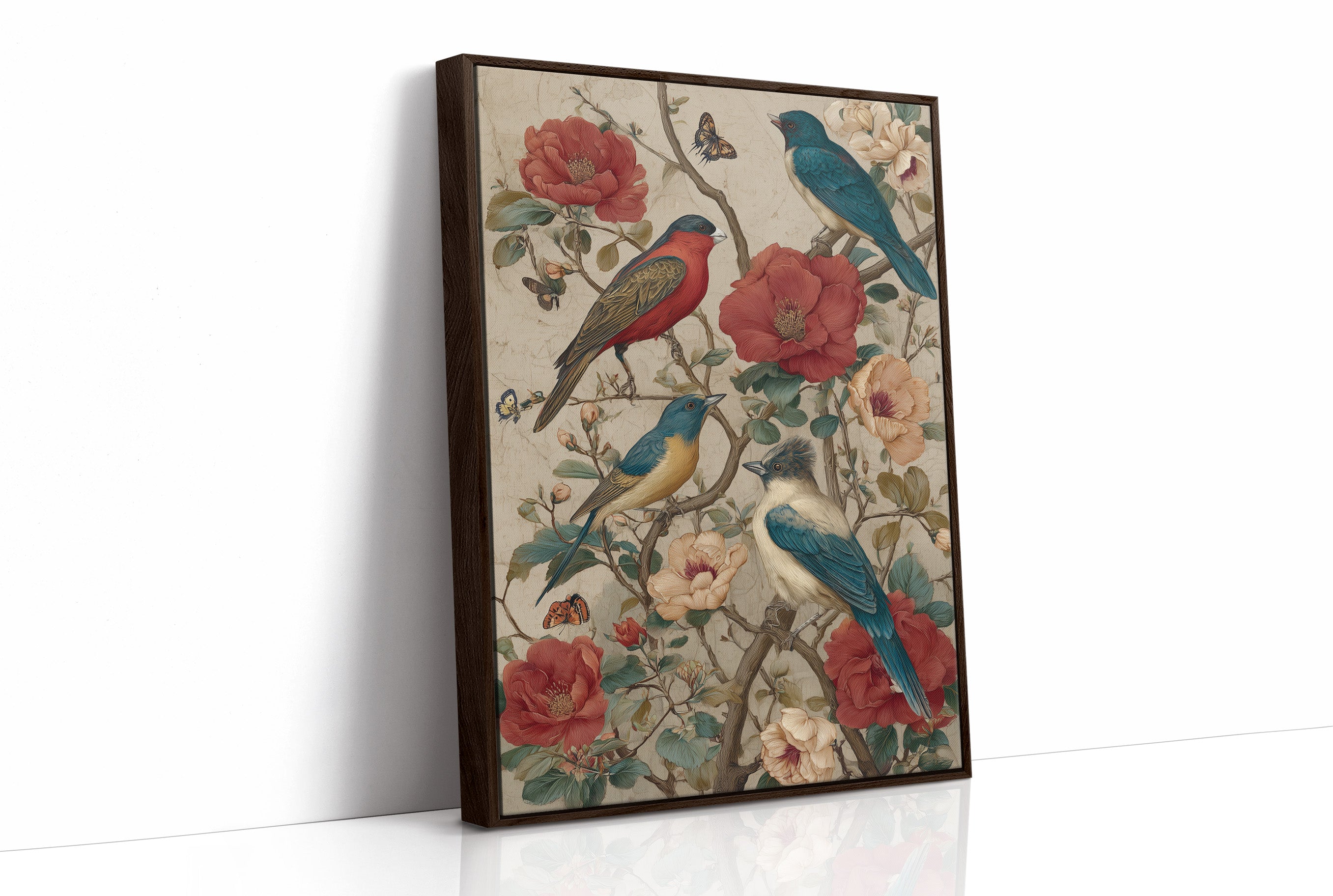 Songbirds Among Coral Blooms