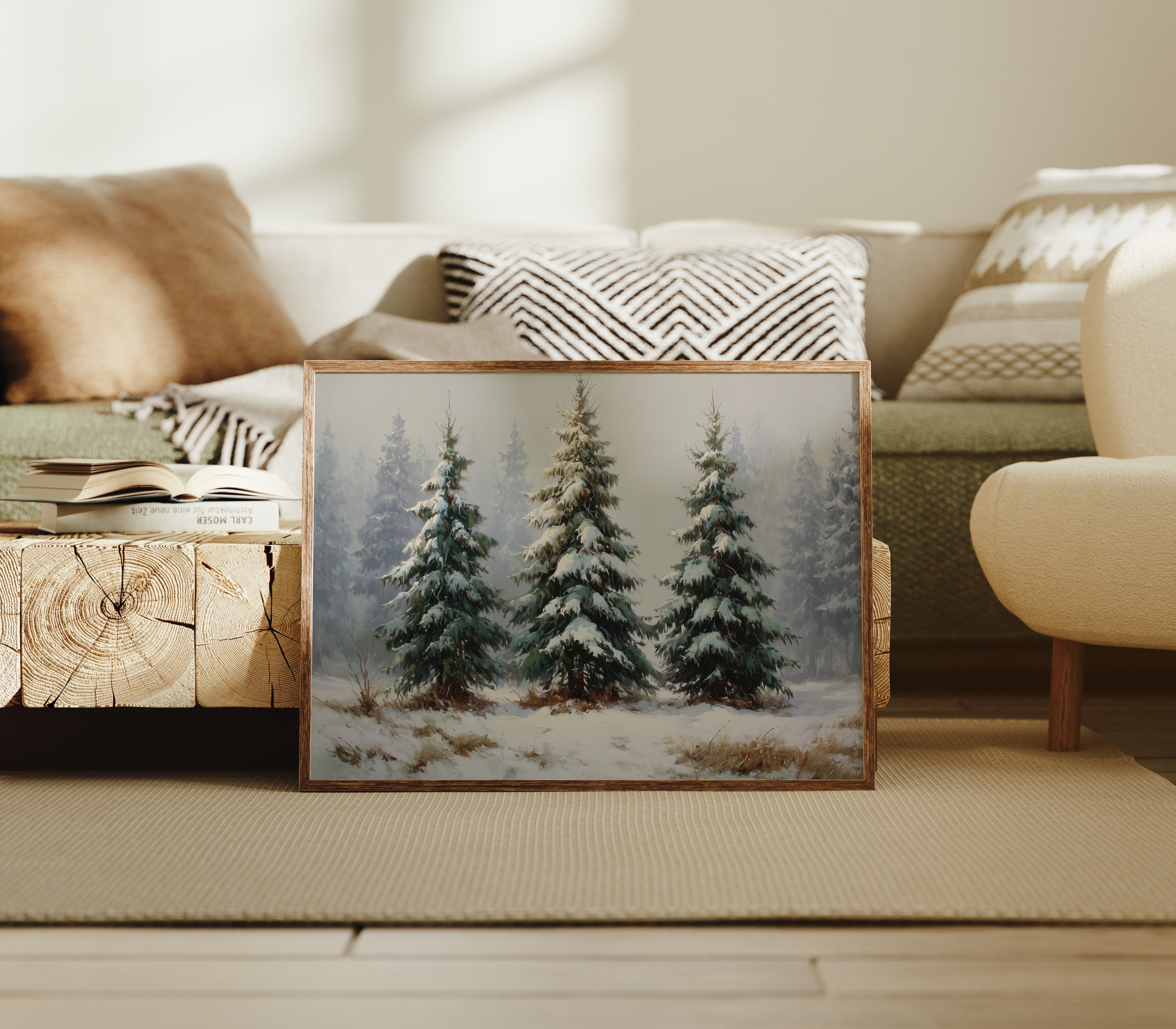 Snow Laden Pines Share Winter Tales