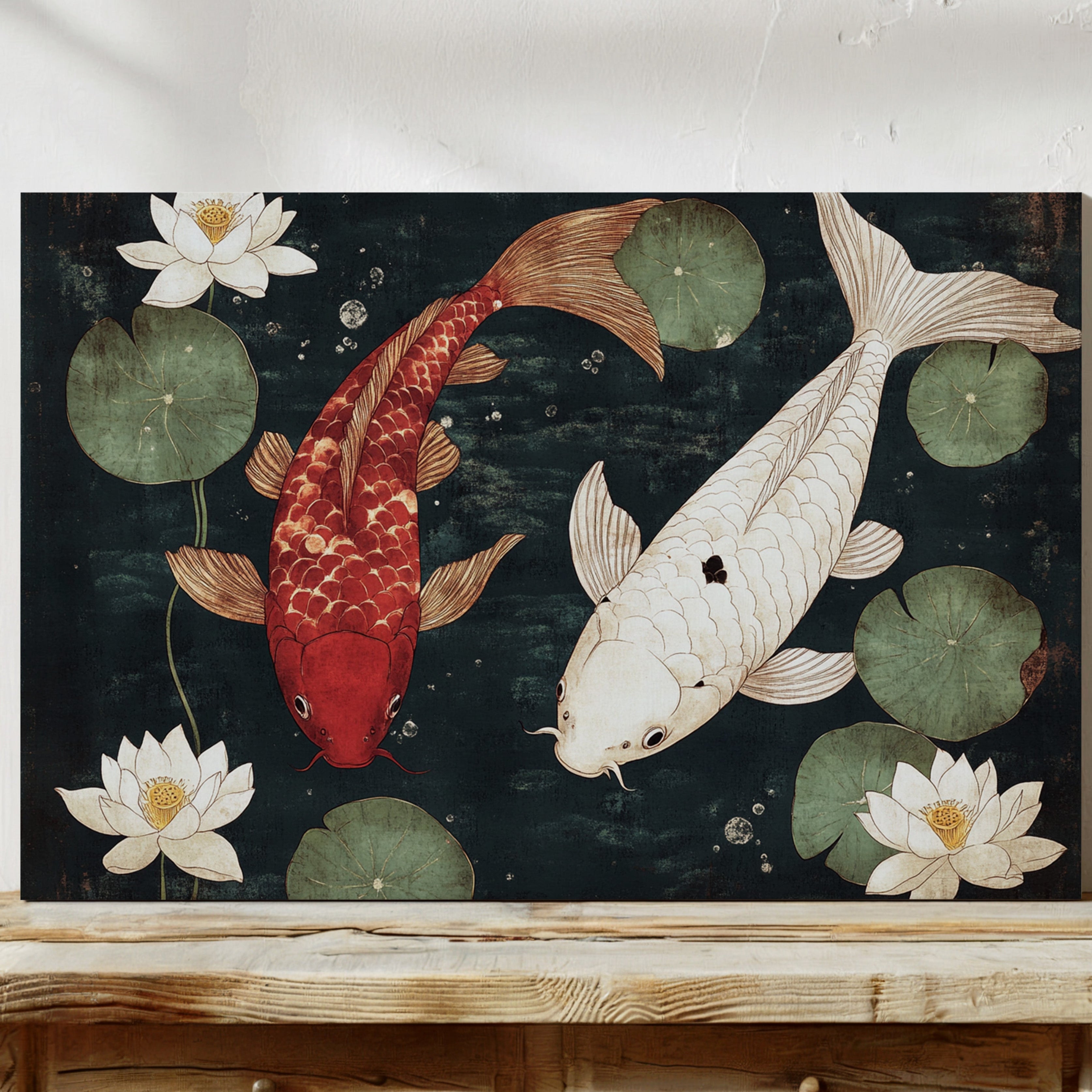 Koi Dance Among Lotus Dreams