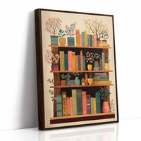 Books Bloom Among Potted Trees