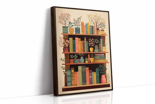 Books Bloom Among Potted Trees