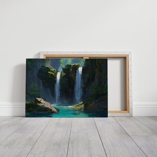 Sacred Waters Dance Between Cliffs