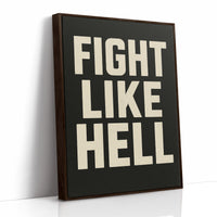 Fight Like Hell Gritty Bold Poster