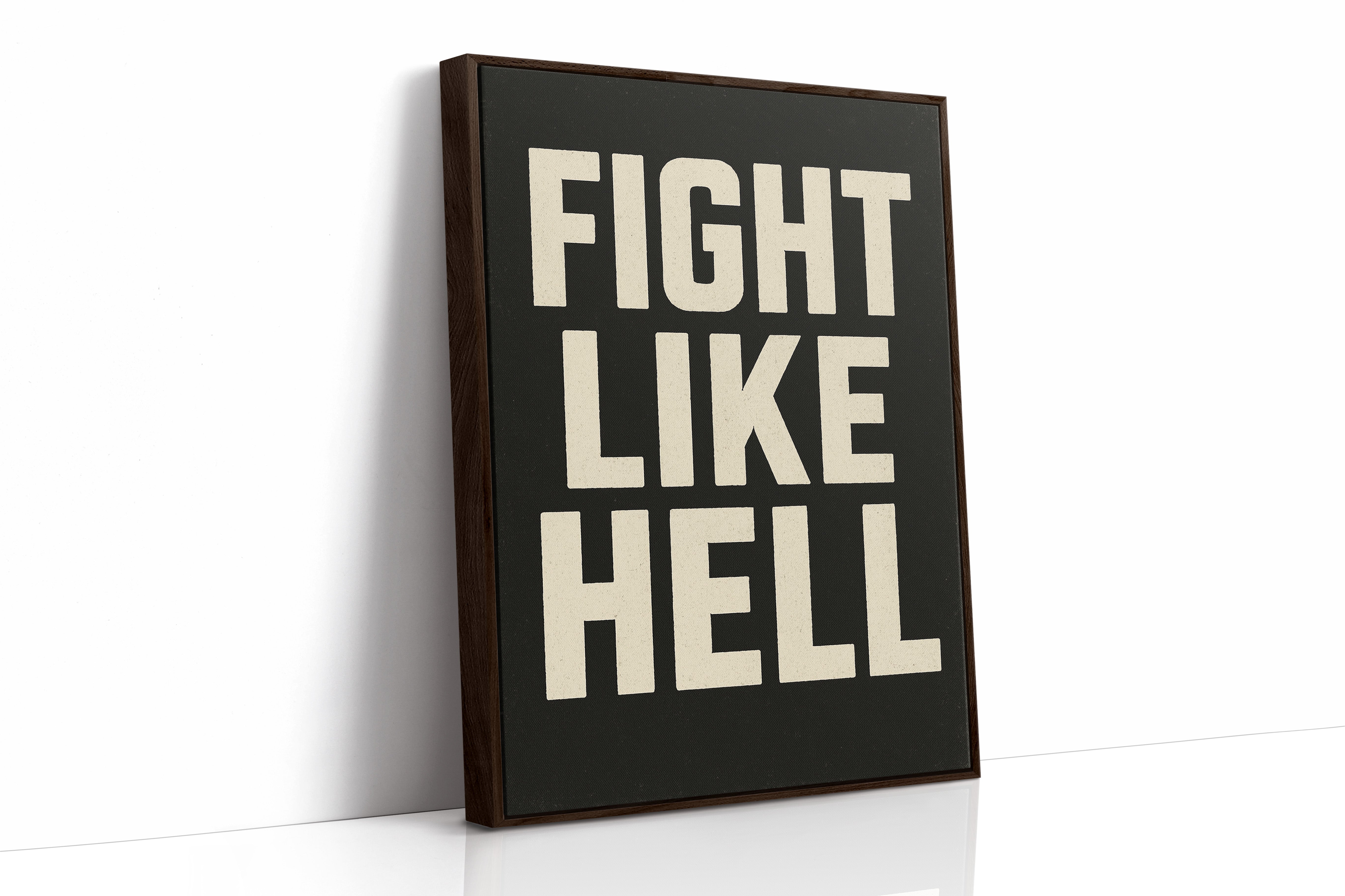 Fight Like Hell Gritty Bold Poster