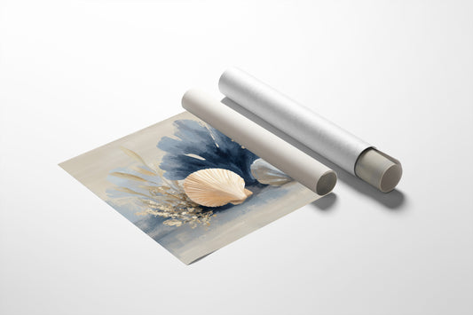 Seashells Dance In Coastal Blue