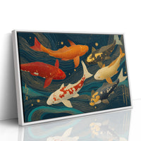 Koi Dance Through Starlit Waves