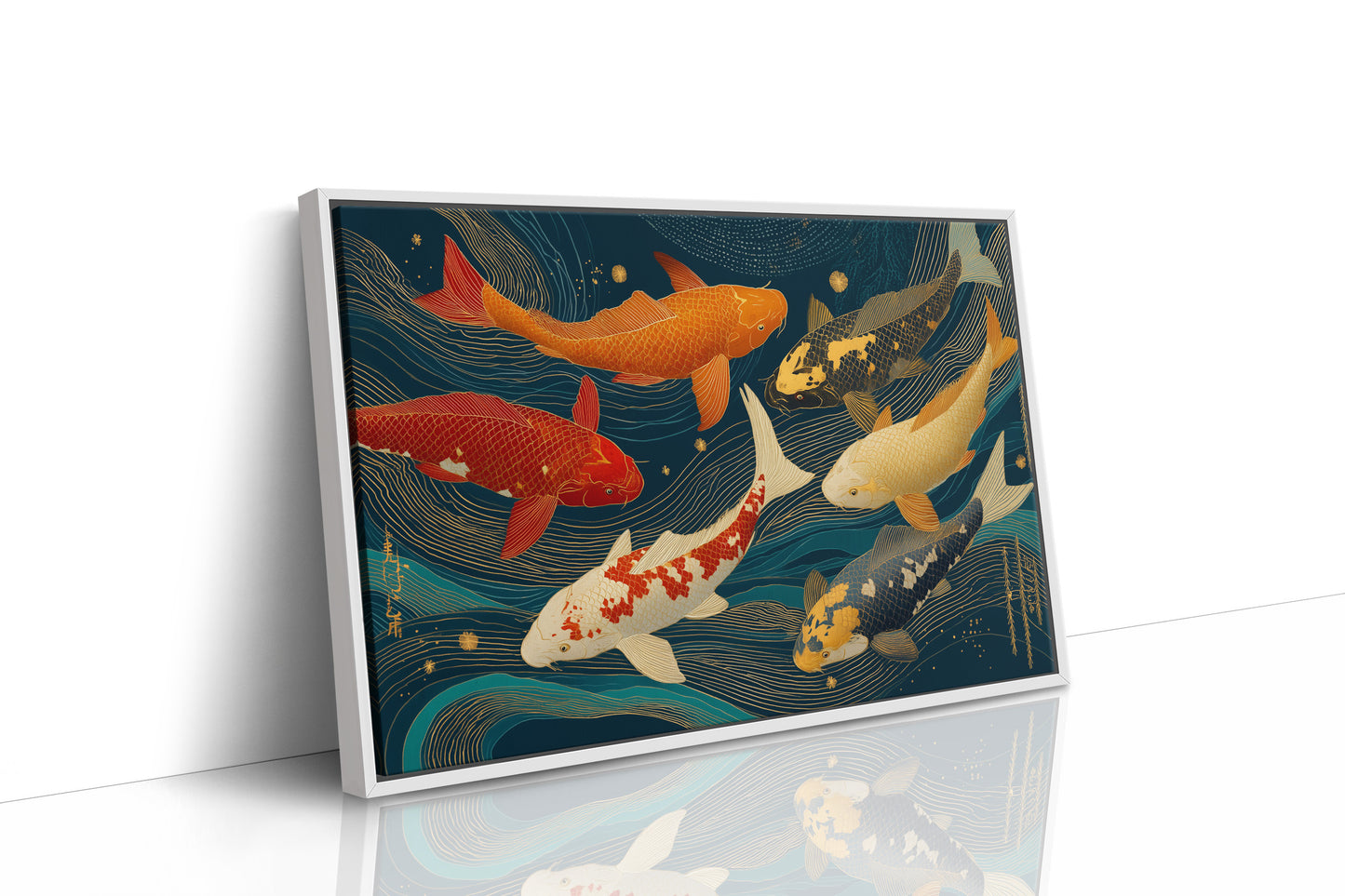 Koi Dance Through Starlit Waves