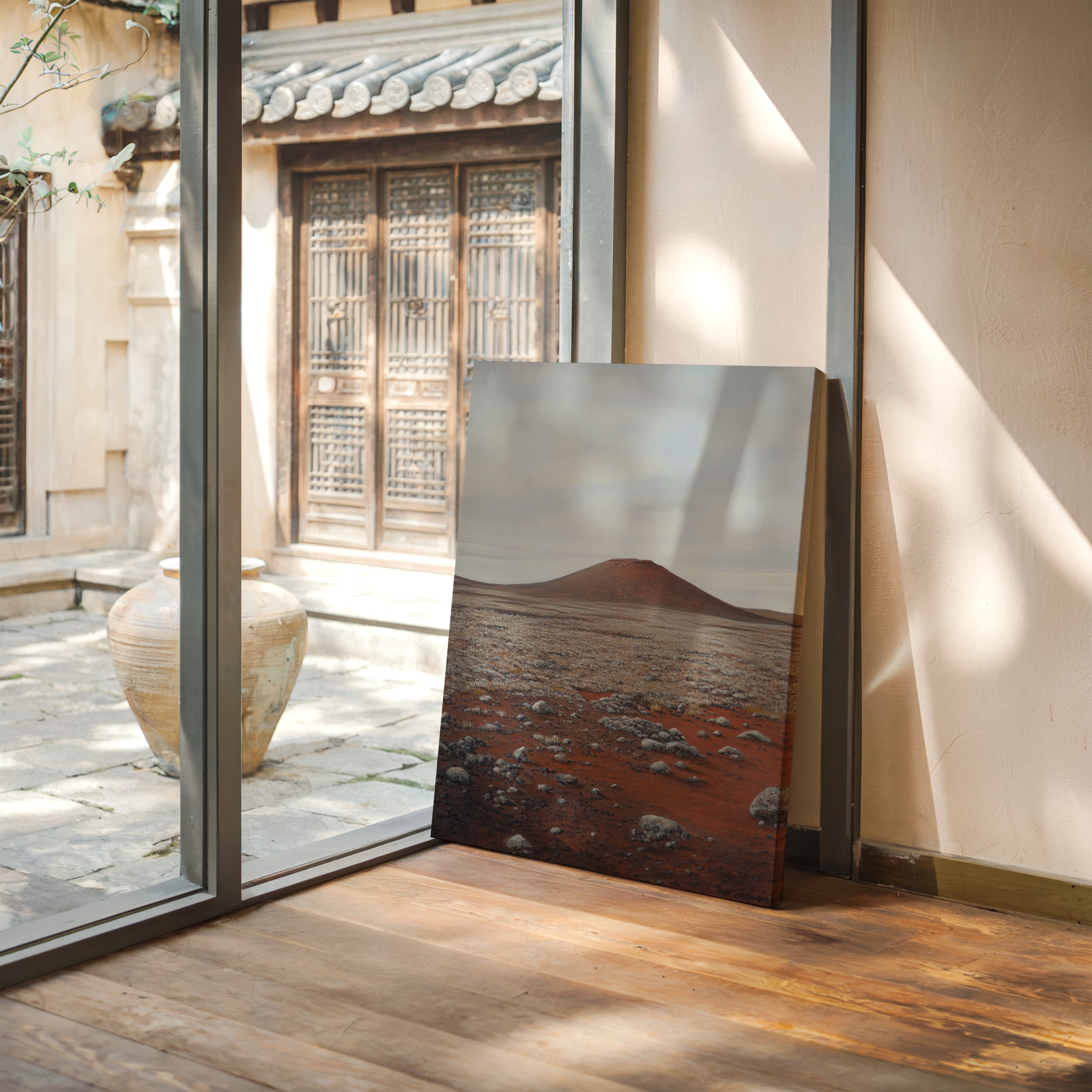 Solitary Peak In Rust And Stone