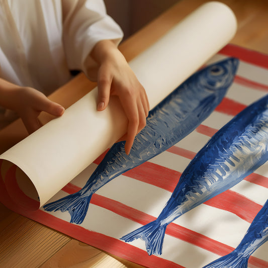 Coastal Blues Meet Striped Shores