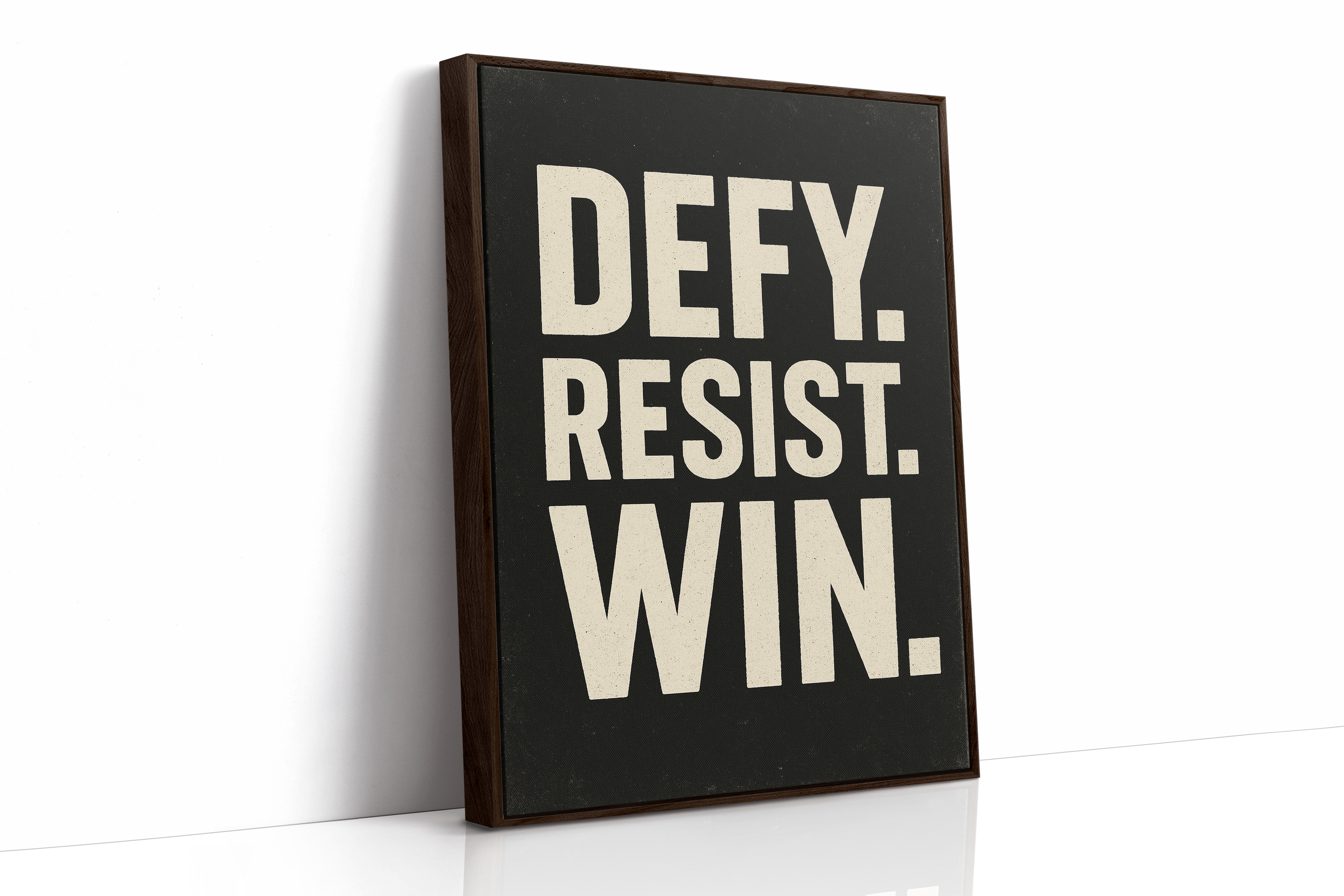 Defy Resist Win Bold Protest Print