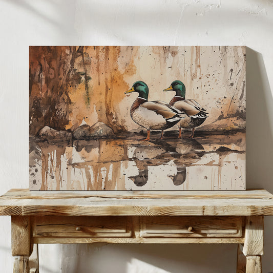 Autumn Pond Companions Stand Watch