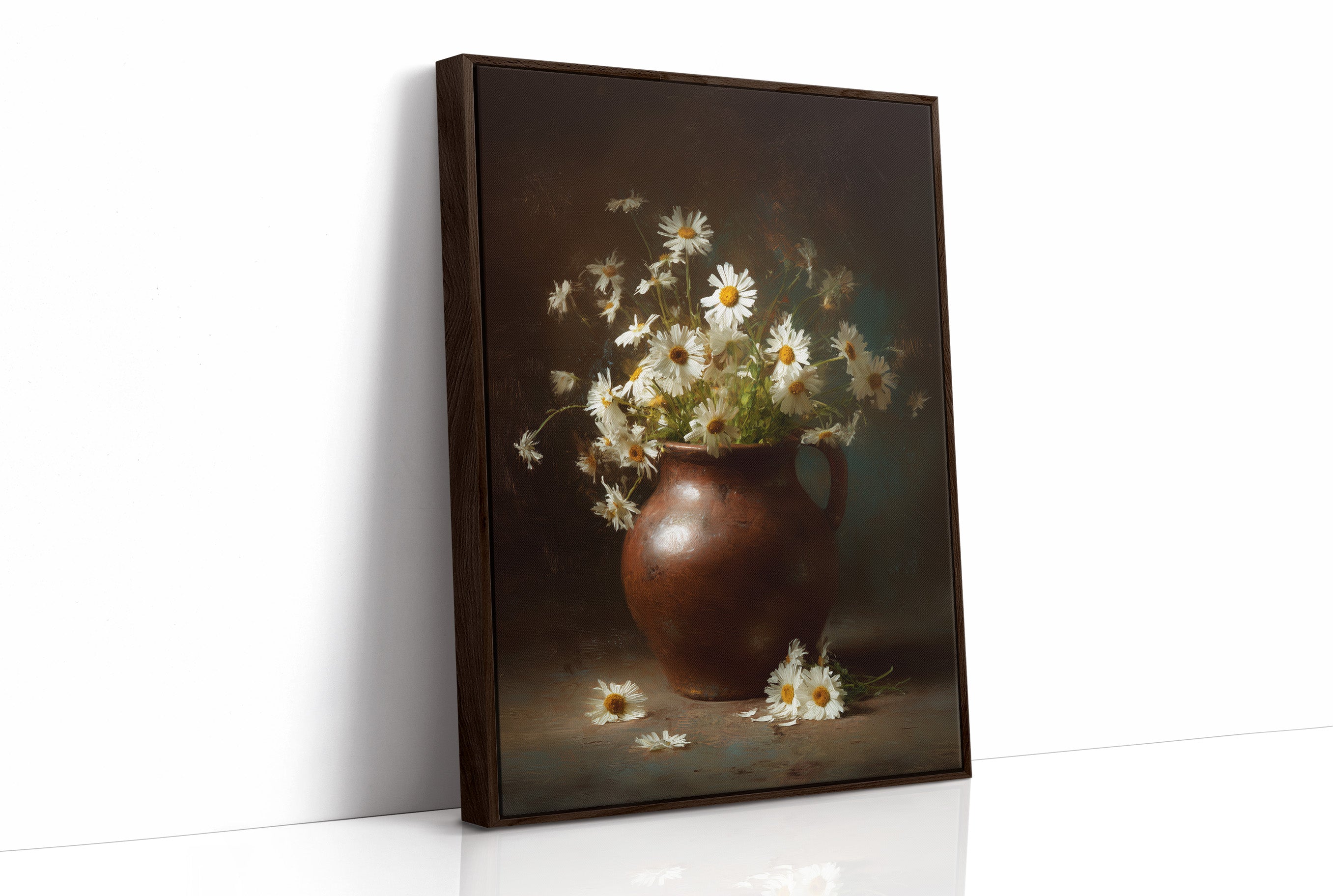 Daisies Dance In Earthen Vessel