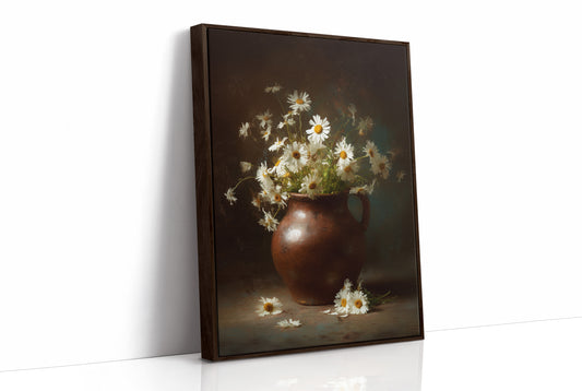 Daisies Dance In Earthen Vessel