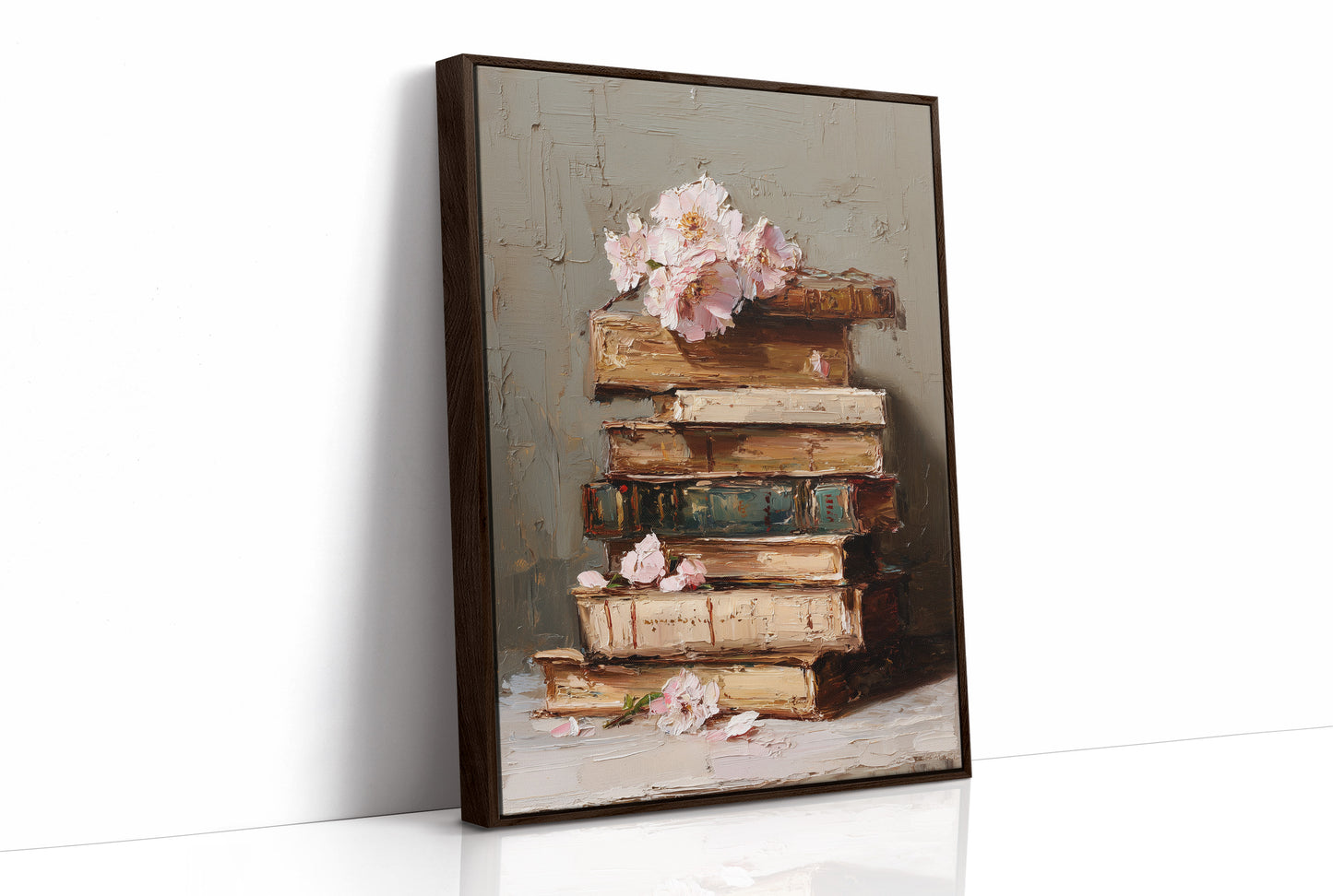 Blossoms Rest On Ancient Pages