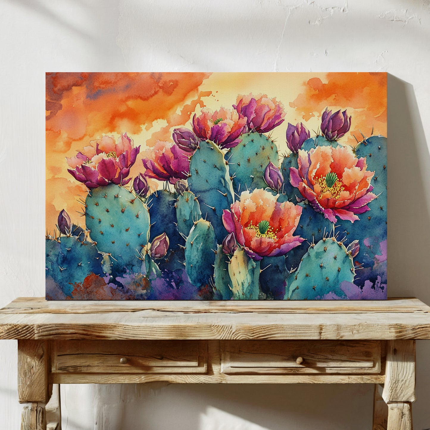 Desert Blooms Paint The Evening Sky