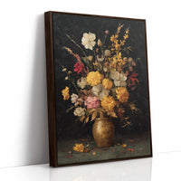 Golden Blooms Against Midnight Walls