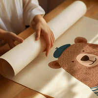 Bonjour French Bear Illustration