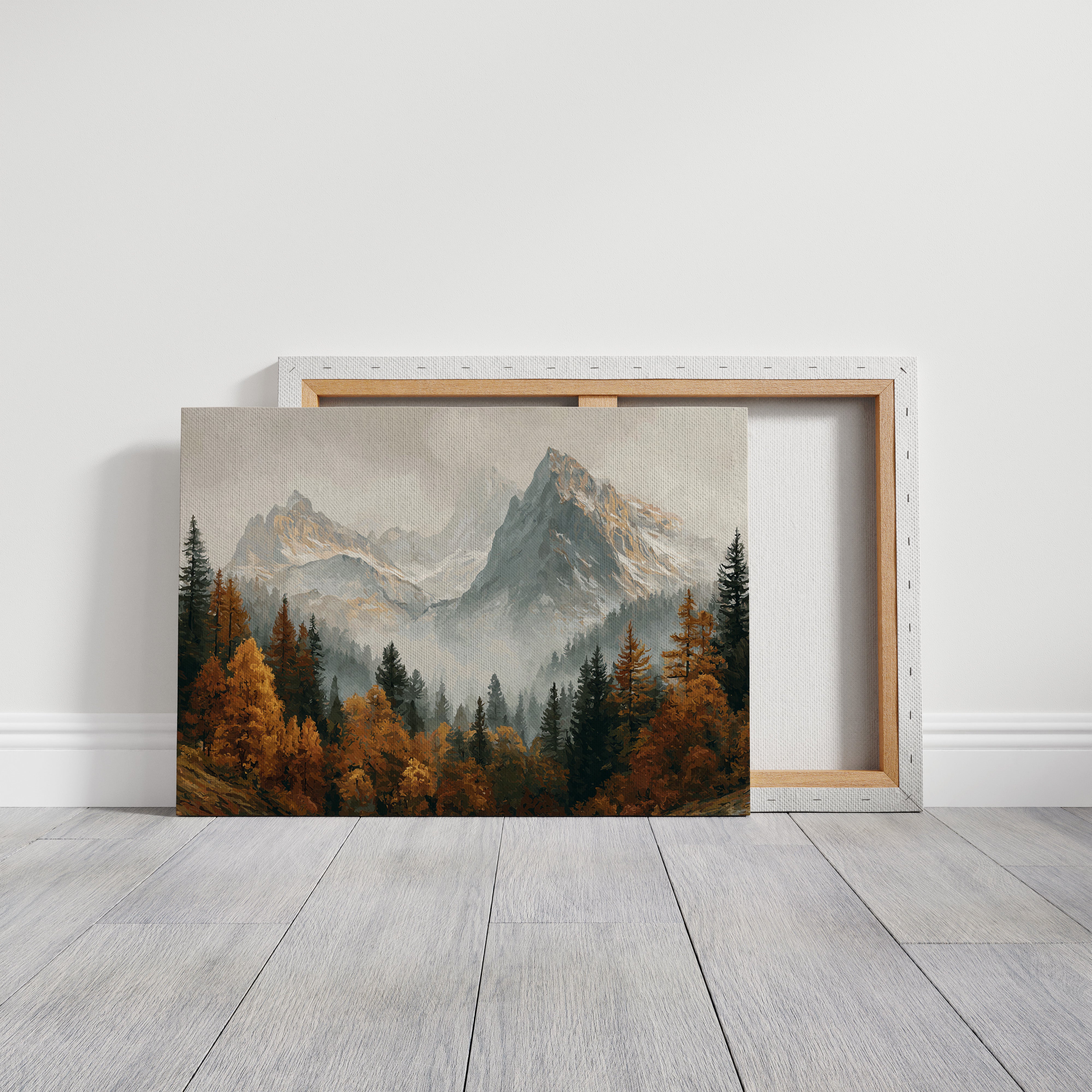 Autumn Gold Meets Mountain Snow