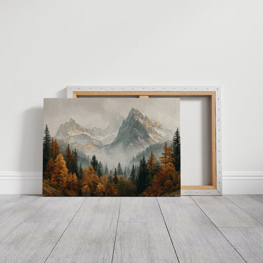 Autumn Gold Meets Mountain Snow