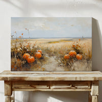 Pumpkins Rest In Golden Fields
