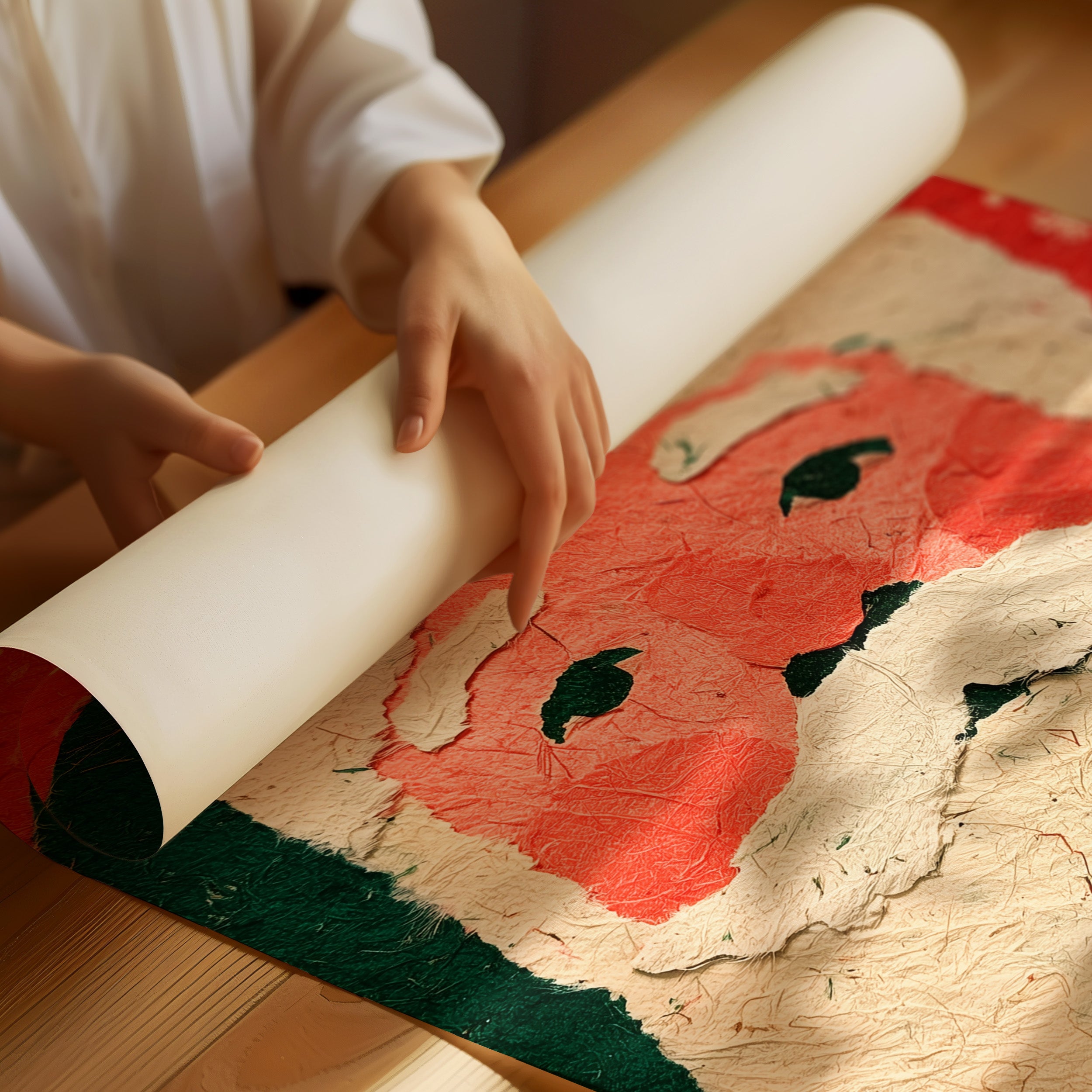Santa in Torn Paper